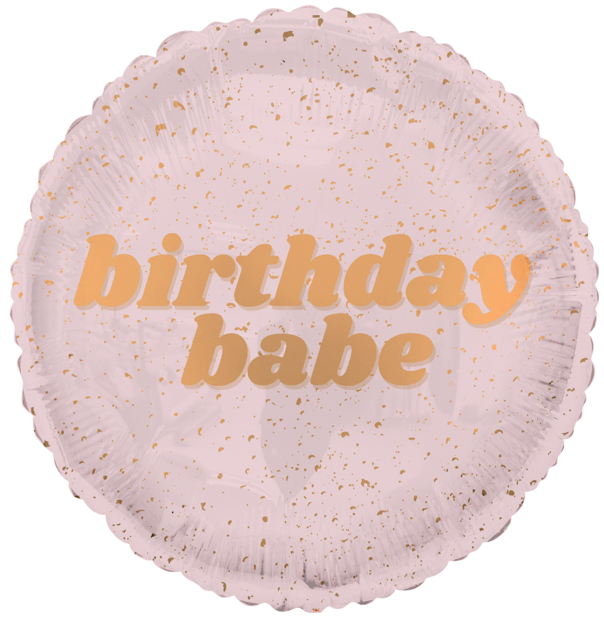 18" Tuftex 24K Birthday Babe - Round Print (Single Pack)