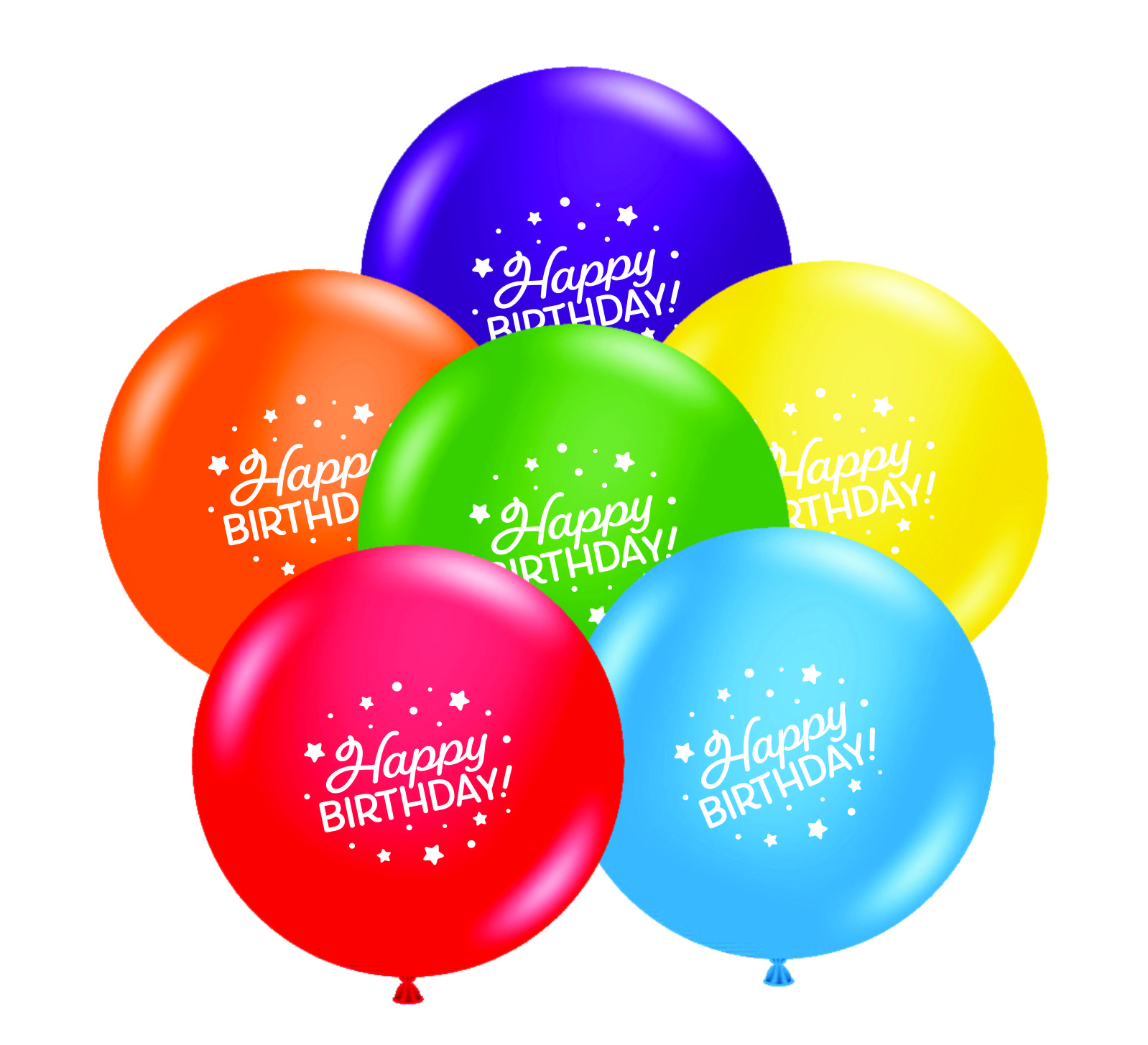 17" Latex Balloons - Tuf-Tex® Happy Birthday Fun Mix: 50 Count