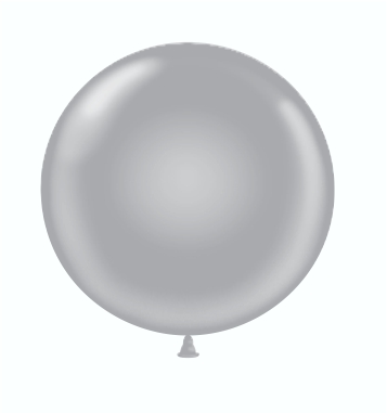 24" Latex Balloons #32 Tuf-Tex® Metallic Silver: 25 Count