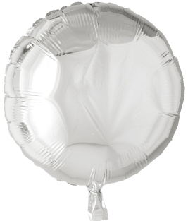 18" Mylar Silver Circle 10 Pack