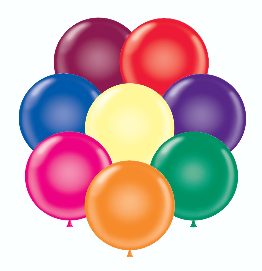 17" Latex Balloons #10 Tuf-Tex® Crystal Assortment: 72 Count